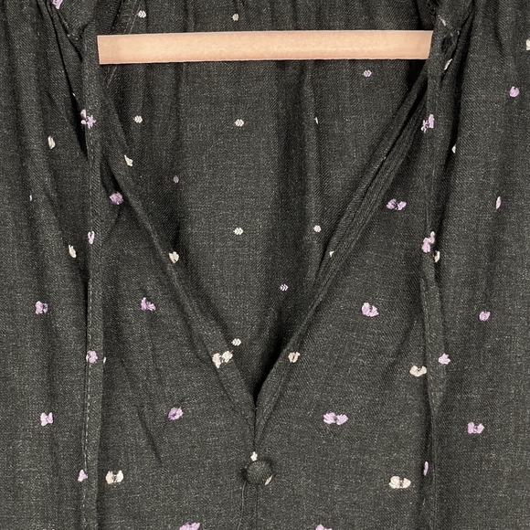 2/$30 ZARA Ditsy Embroidered Babydoll Popover Dress Small Gray Long Sleeve #7028 - Picture 10 of 16